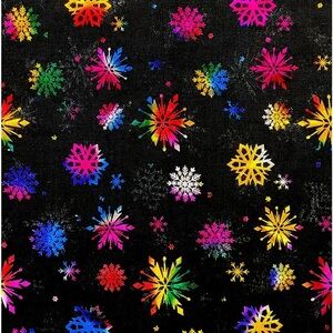 Multi Color Glitter Printed Scarf